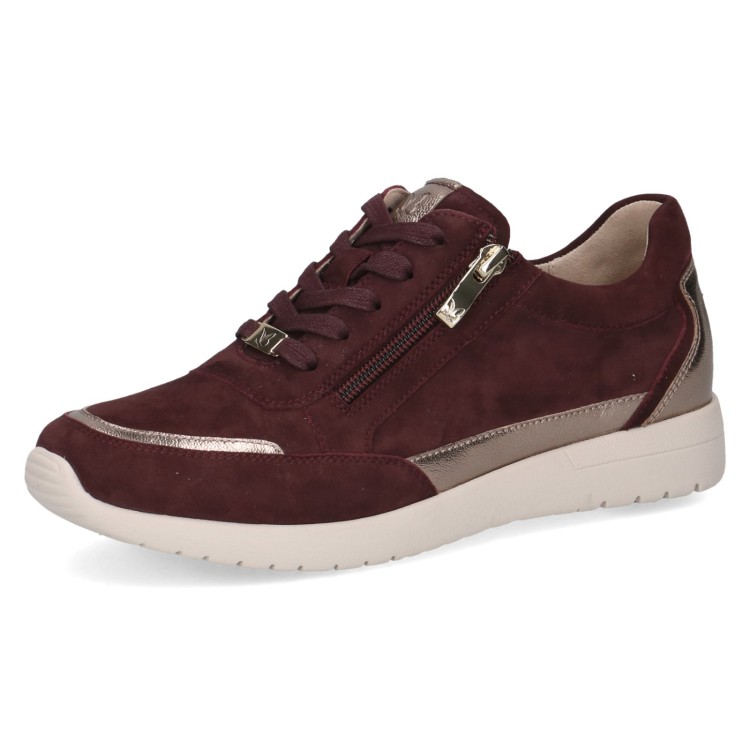 Bordeaux Red Leather Trainers