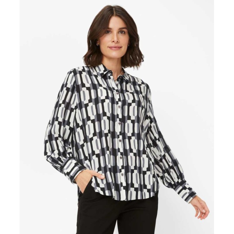BRAX Vic Shirt 45-8638 | Black & Grey