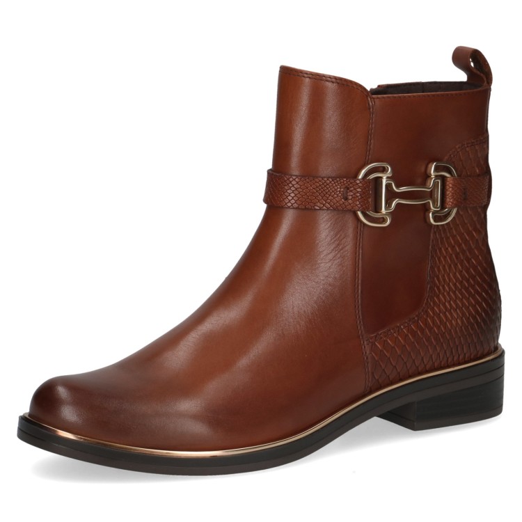 Caprice Leather Boots 25312 | Cognac Brown