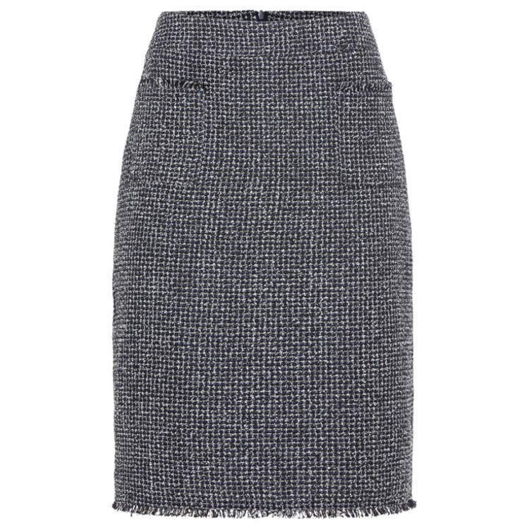 Olsen Woven Blue Pencil Skirt 