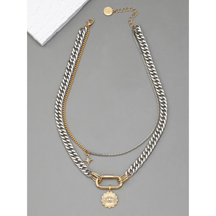 Double Layer Two Tone Necklace