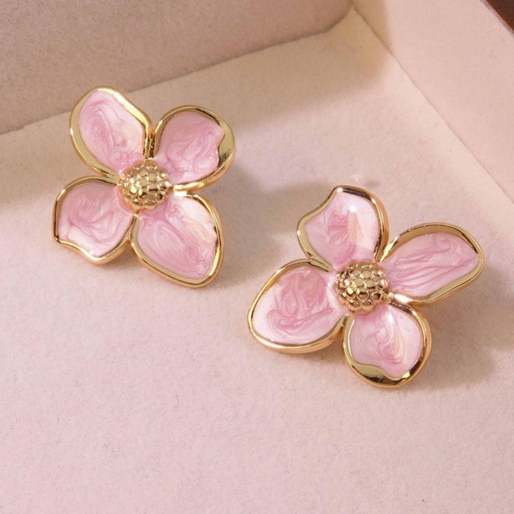 Enamel Flower Earrings