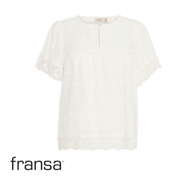 Fransa Lana Top | Whisper White
