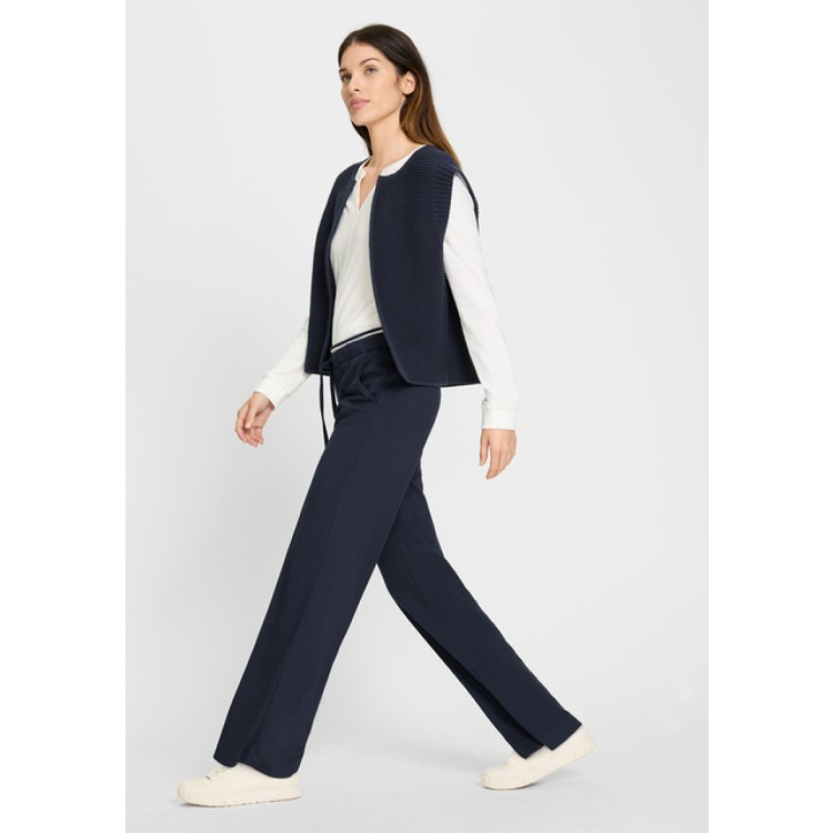 Navy Chunky Knit Waistcoat by Olsen