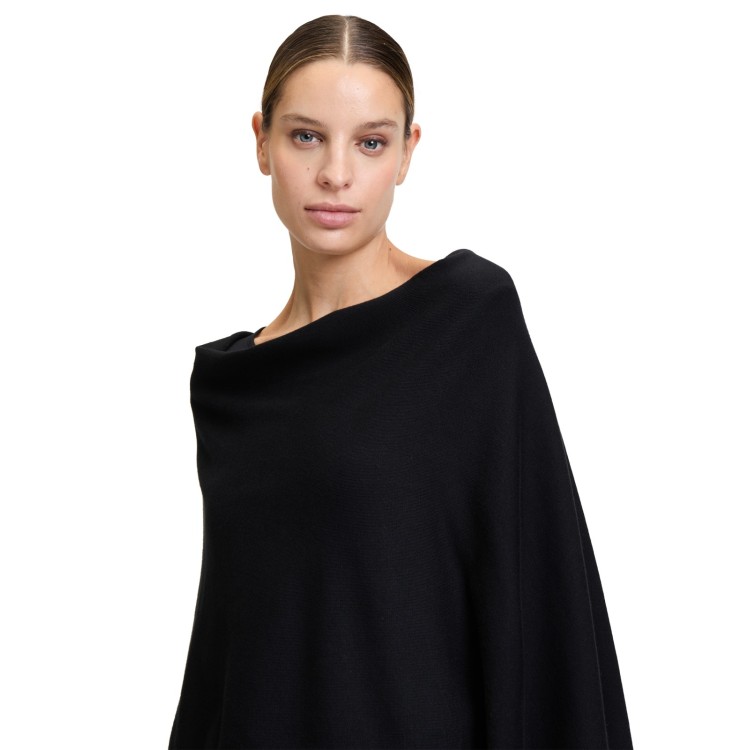 Knitted Poncho - Black