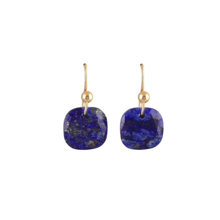 Lapis Quartz Hook Earring