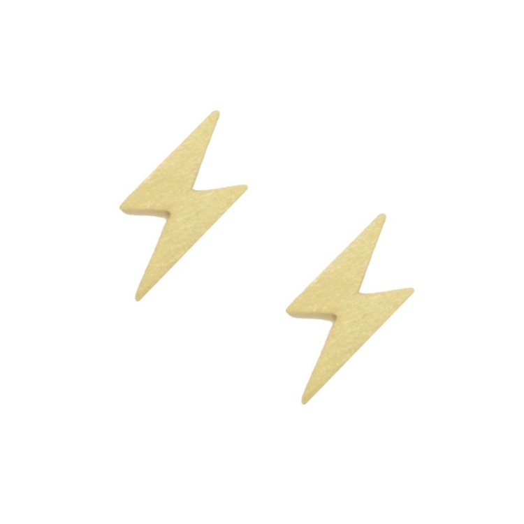 Lightning Strike Earrings - Gold