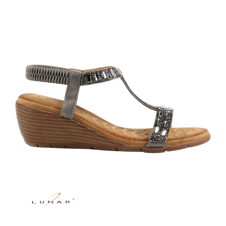 Lunar Macie Sandal JLH492 | Pewter