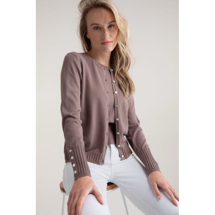 Round Neck Button Cardigan by Marble | 6500