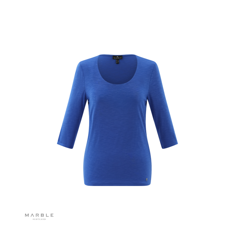 Marble Scoop Neck Top 6962 (Cobalt 153)