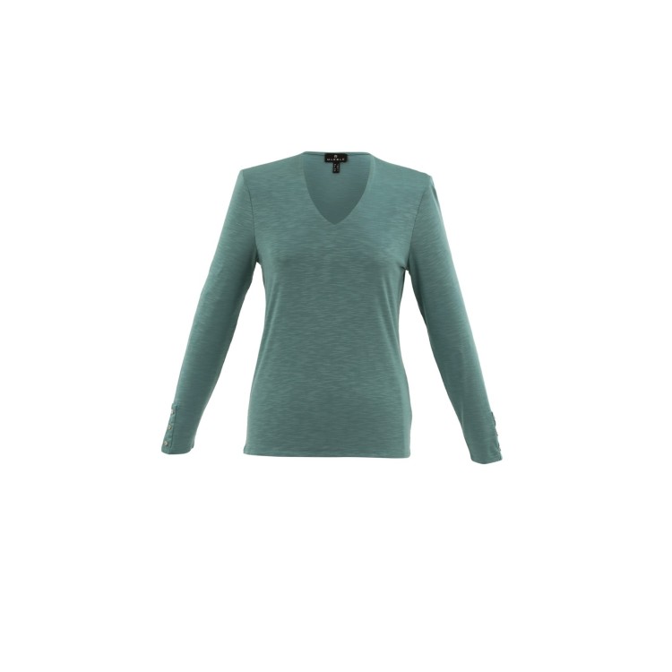 Marble V Neck Seafoam 6402 | Soft Green