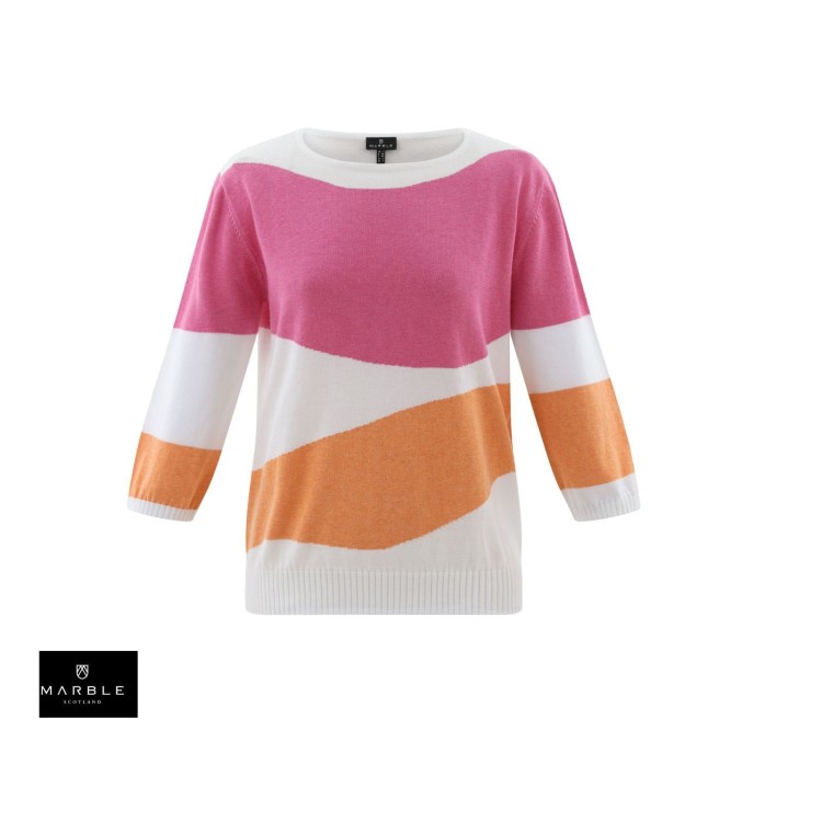 Marble Sweater 7895 | Pink Tangerine