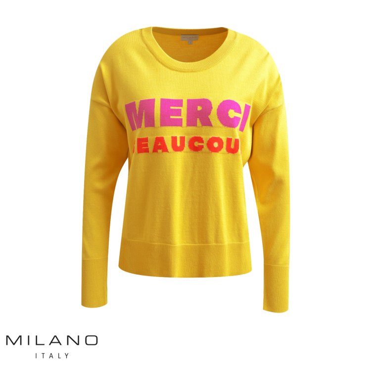 Milano 'MERCI BEAUCOUP' Jumper| Yellow
