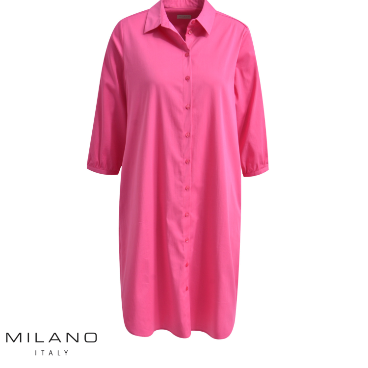 Milano Pink Midi Shirt Dress 