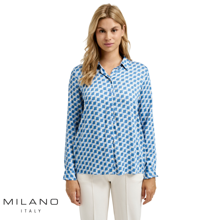 Milano Italy Azur Print Shirt 51-6403-3655
