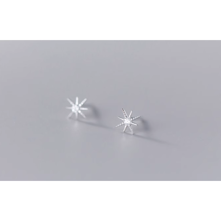 Mini Bright Star Stud Earrings – Sterling Silver