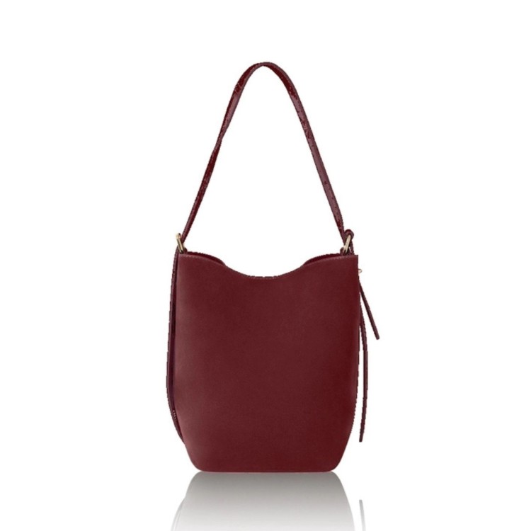 Minimalist Suede Bucket Bag – Mulberry