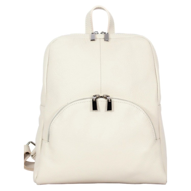 Monte di Jinne Italian Leather Backpack - Ivory