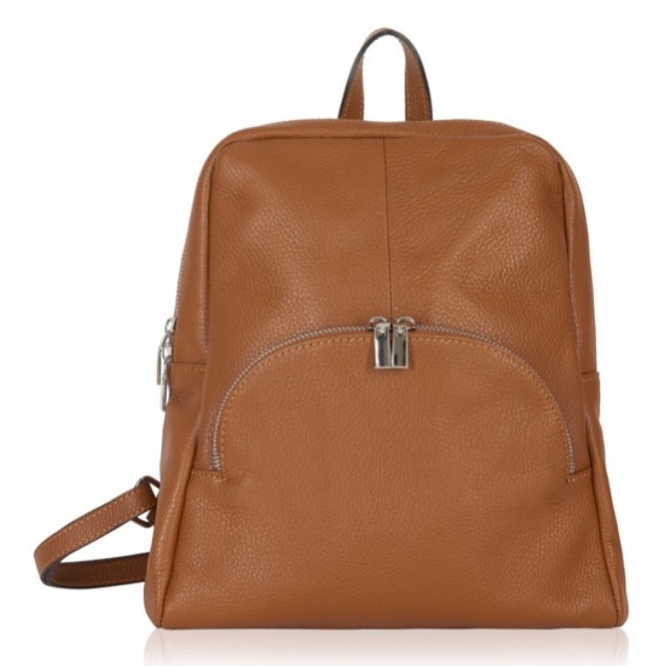 Monte di Jinne Italian Leather Backpack - Tan