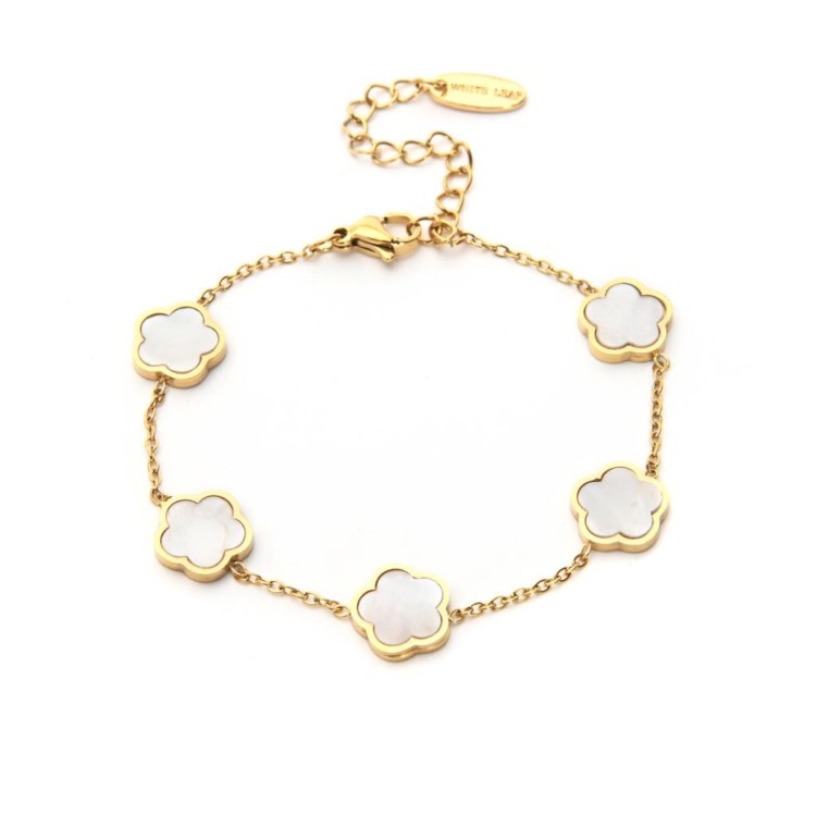 Mother of Pearl Multi Clover Bracelet