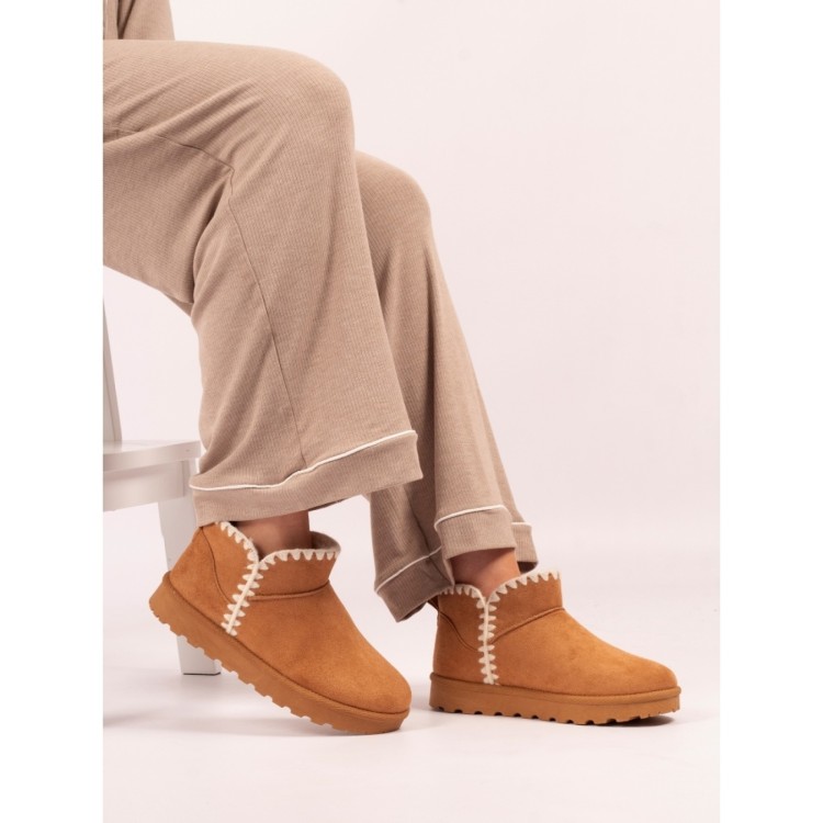 Natal Faux Suede Tan Slipper Boot