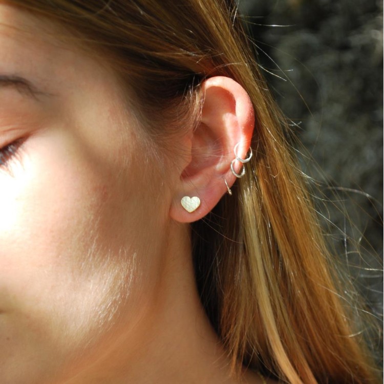 Small Gold Heart Earrings