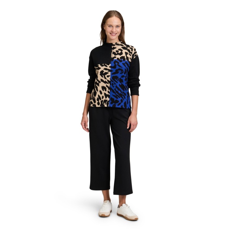 Black, Royal Blue & Camel Jumper 