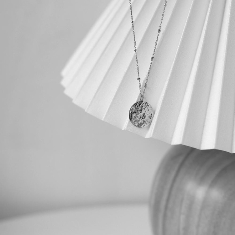 Textured Disc Necklace